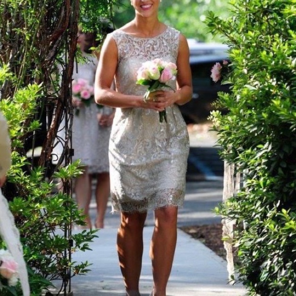 Formal cocktail length dress